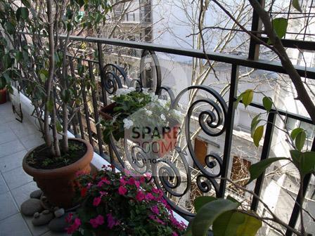 The balcony at the apartment in Recoleta
