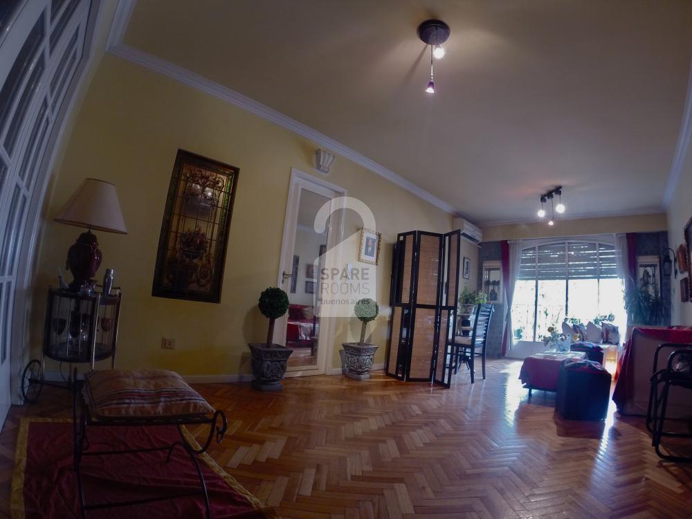 The living room at the apartment in Recoleta