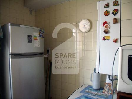 The kitchen at the apartment in Almagro