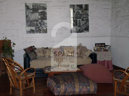 The living room at the house in Caballito