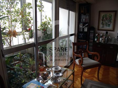 The living room at the apartment in Balvanera