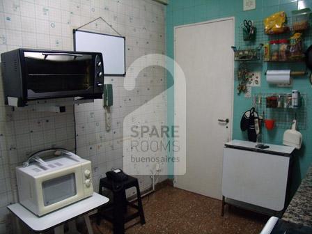 The kitchen at the apartment in Villa Crespo