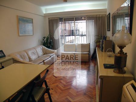 The living room at the apartment in Villa Crespo