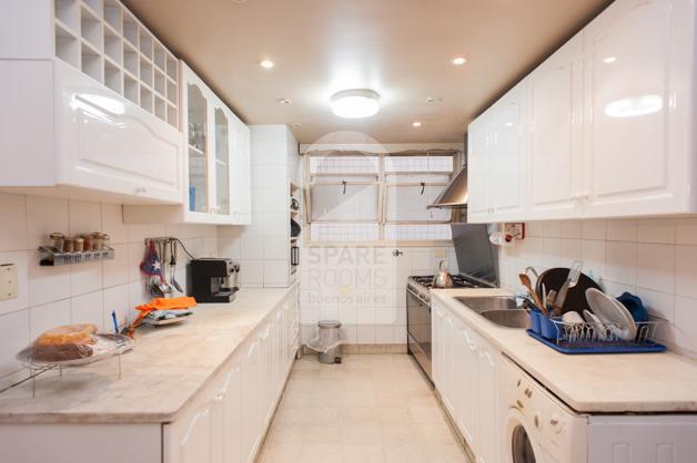 The kitchen at the apartment in Recoleta