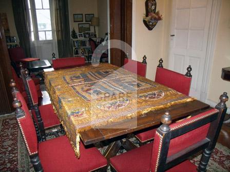 The dinning room at the apartment in Palermo