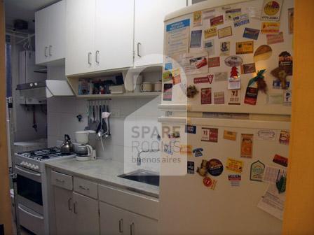 The kitchen at the apartment in Nuñez