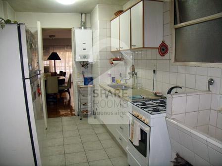 The kitchen at the apartment in Palermo