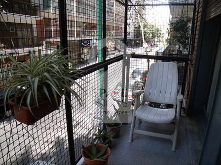 The balcony at the apartment in Palermo