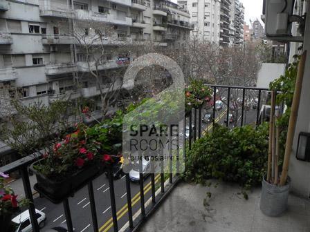 The view of the balcony at the apartment in Recoleta
