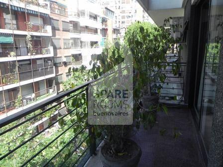 The balcony at the apartment in Belgrano