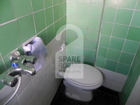 The bathroom at the apartment in Recoleta