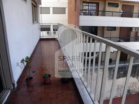 The balcony at the apartment in Caballito