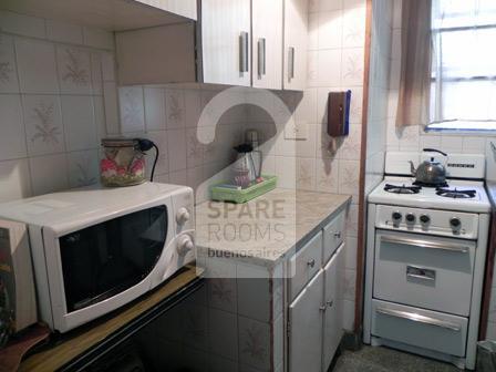 The kitchen at the apartment in Recoleta