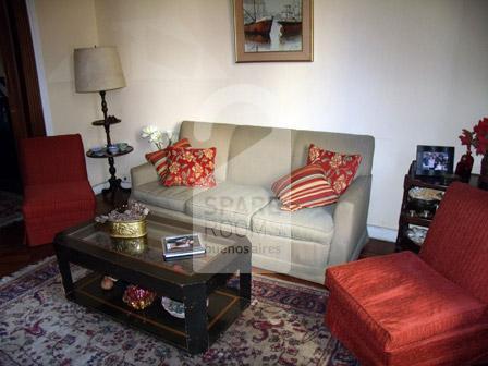 The living room at the apartment in Palermo