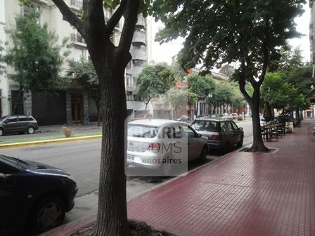 The sidewalk of the building in San Telmo