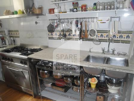 The kitchen at the apartment in San Telmo