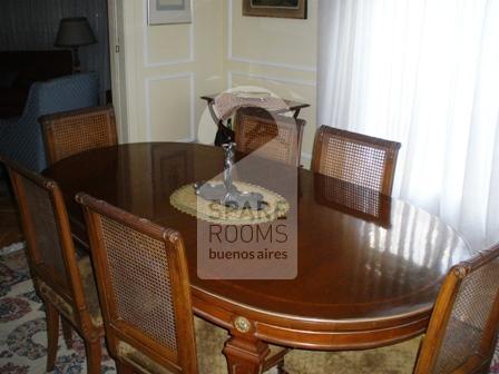 The dining room in the apartment in Recoleta
