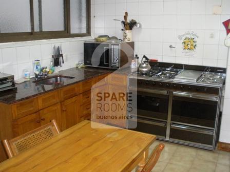 The kitchen in the apartment in Recoleta