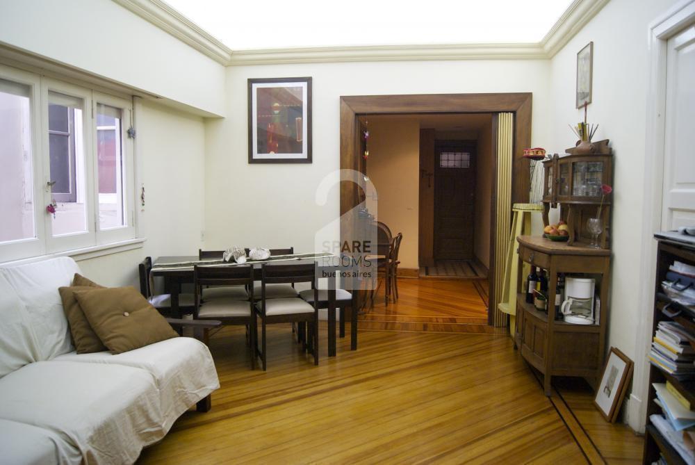 The living room at the apartment in Balvanera