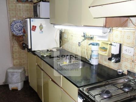 The kitchen at the apartment in Recoleta