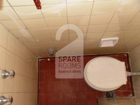 The bathroom at the apartment in Recoleta