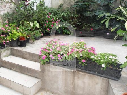 The patio at the apartment in Recoleta