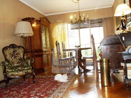 The living room at the apartment in Recoleta