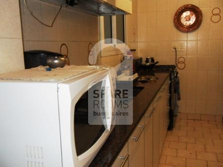 The kitchen at the apartment in Recoleta