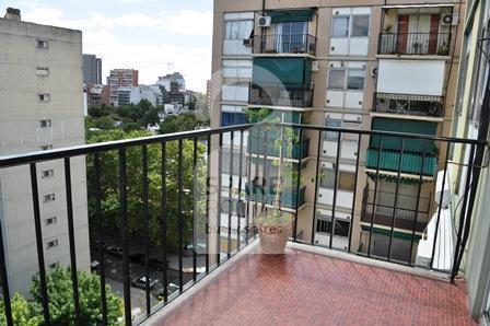 El balcón del departamento en Nuñez