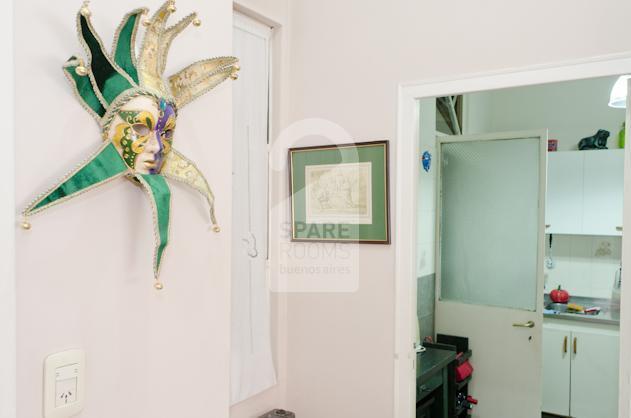 The entrance of the kitchen at the apartment in San Telmo.