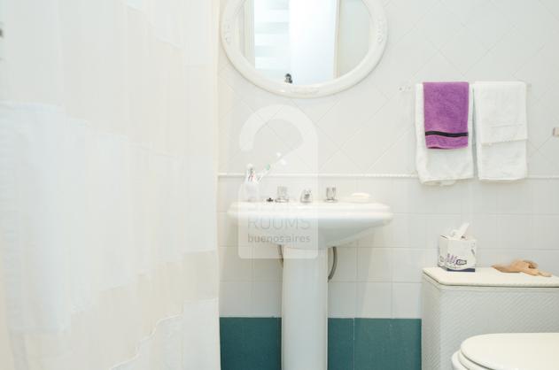 The bathroom at the apartment in San Telmo.