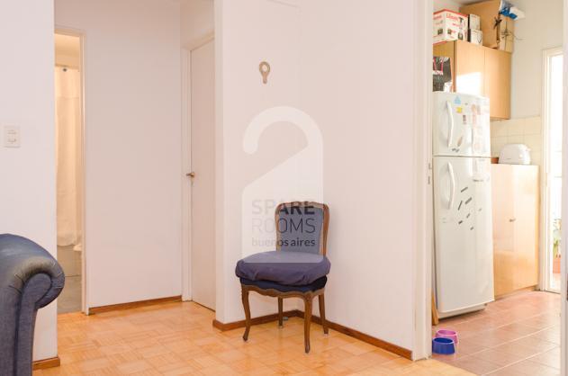 The entrance of the kitchen at the apartment in San Telmo.