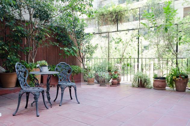 The terrace in Palermo apartment