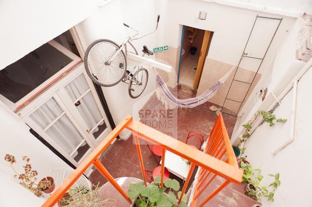 A view from the roofed internal terrace.