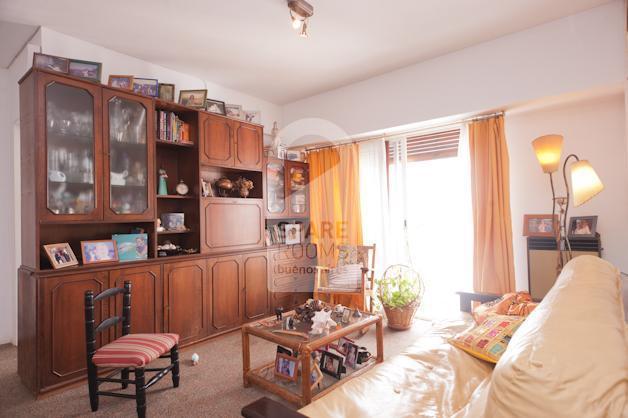 The living room at the apartment in Palermo.