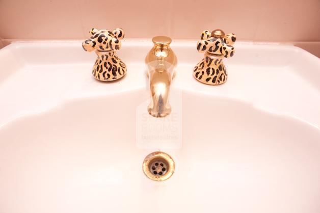 The superchic sink in the bathroom.
