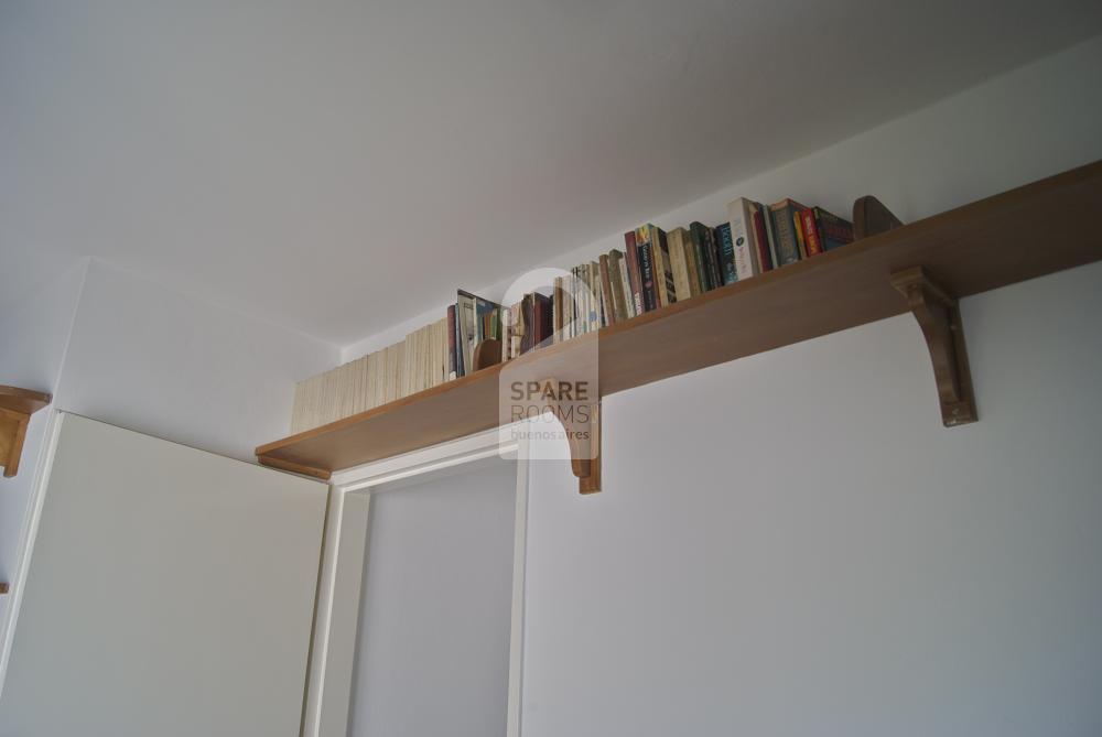 Shelves in the room