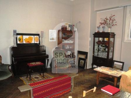 The living room at the apartment in Recoleta