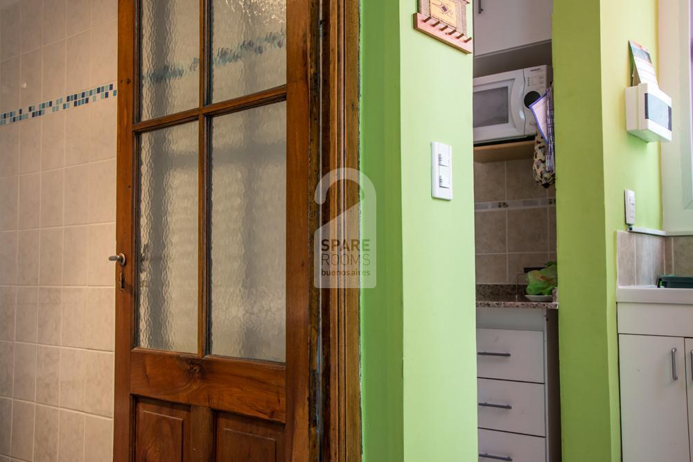 Toilette and Kitchen hallway