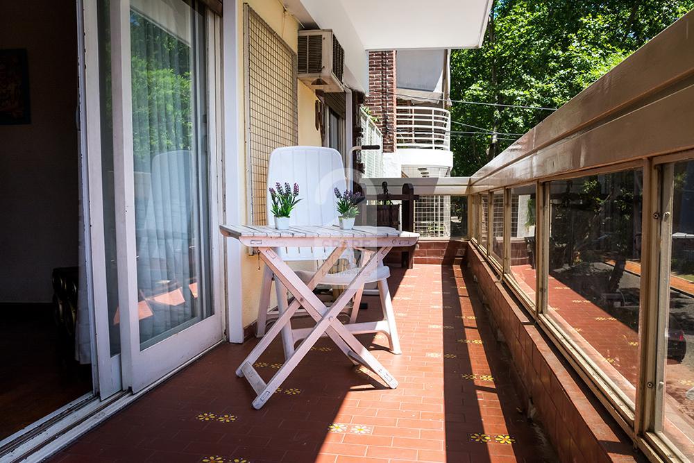 The balcony at the apartment in Belgrano