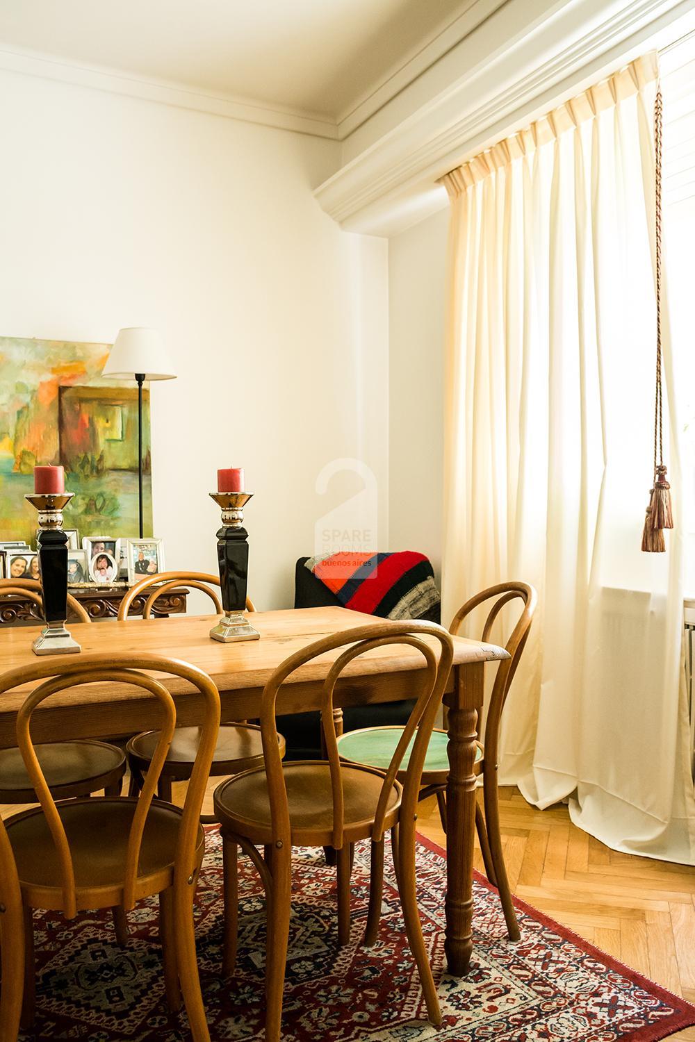 The dining-room at the apartment in Belgrano