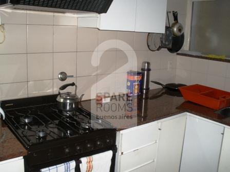 The kitchen at the apartment in Retiro