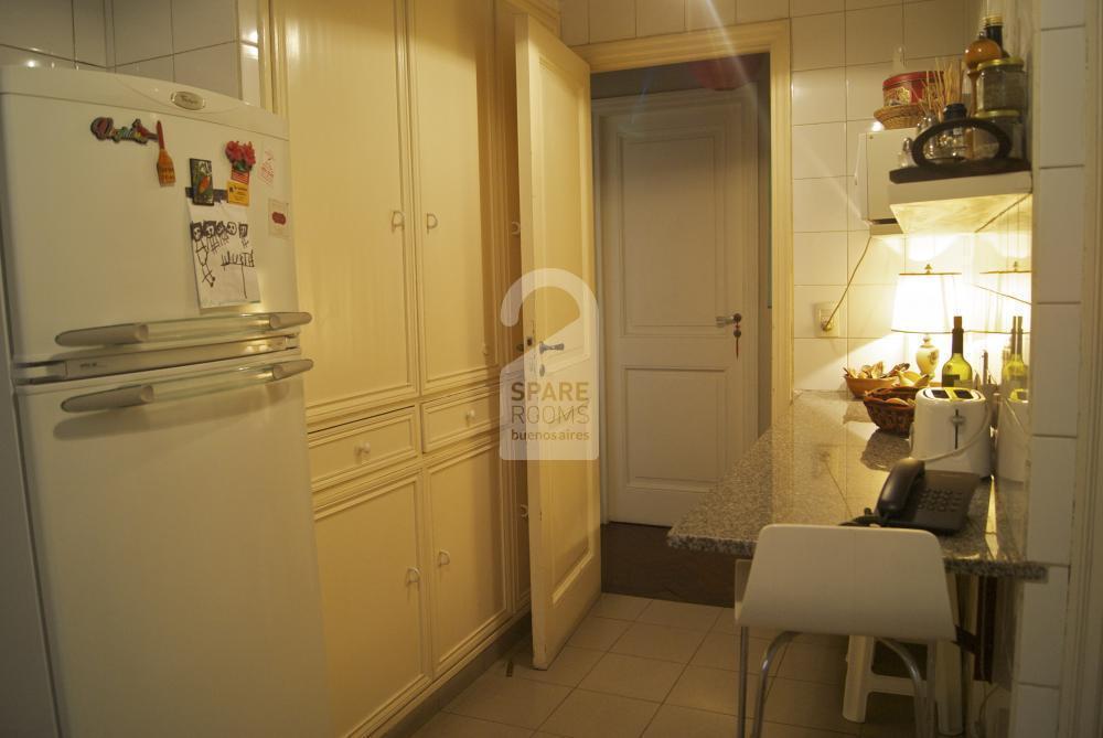 The kitchen at the apartment in Recoleta