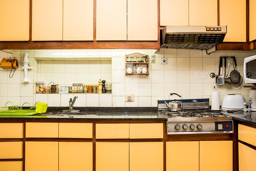 Kitchen at the apartment in Recoleta 