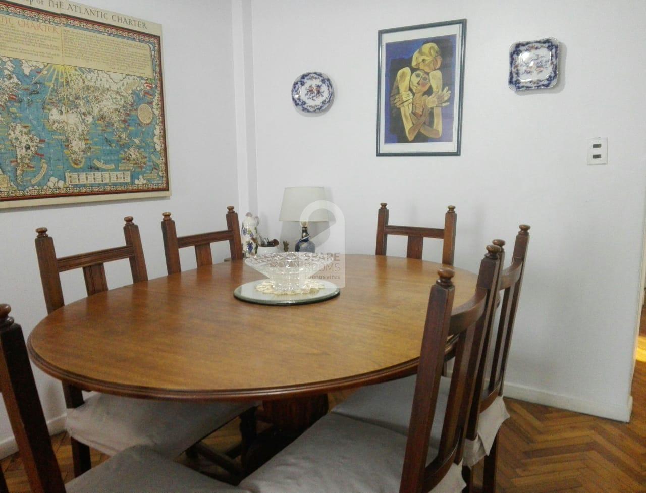 The dining room in the house