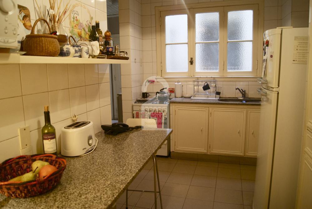 The kitchen at the apartment in Recoleta