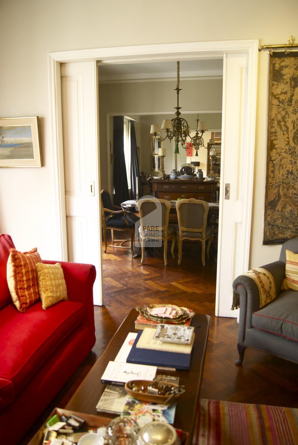 The living room at the apartment in Recoleta 