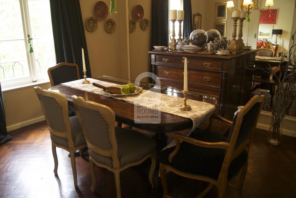 The dining room at the apartment in Recoleta 