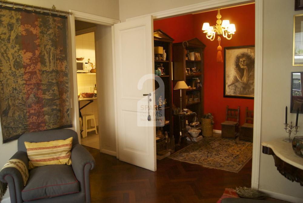 The living room at the apartment in Recoleta 